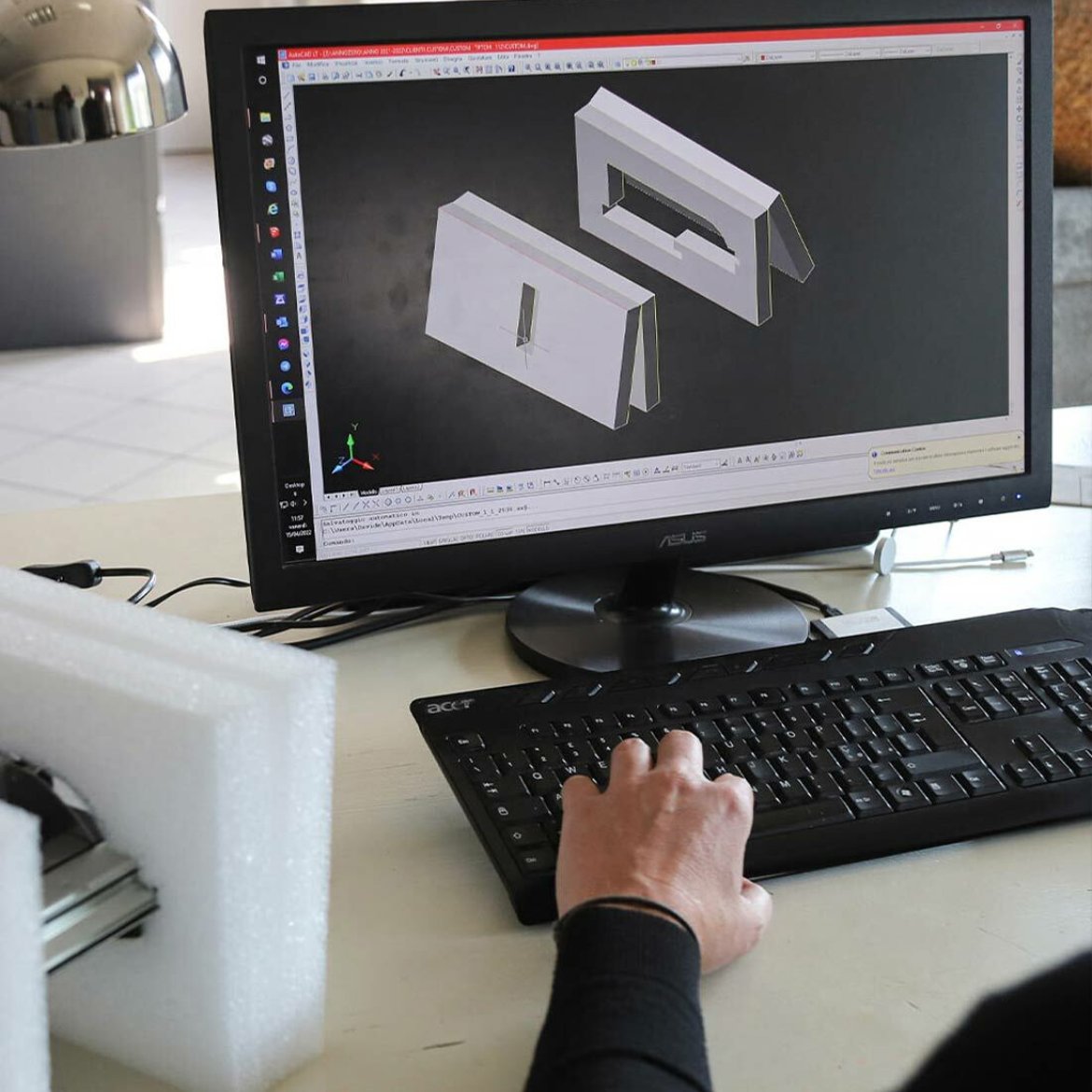 progettazione imballaggi personalizzati con software CAD