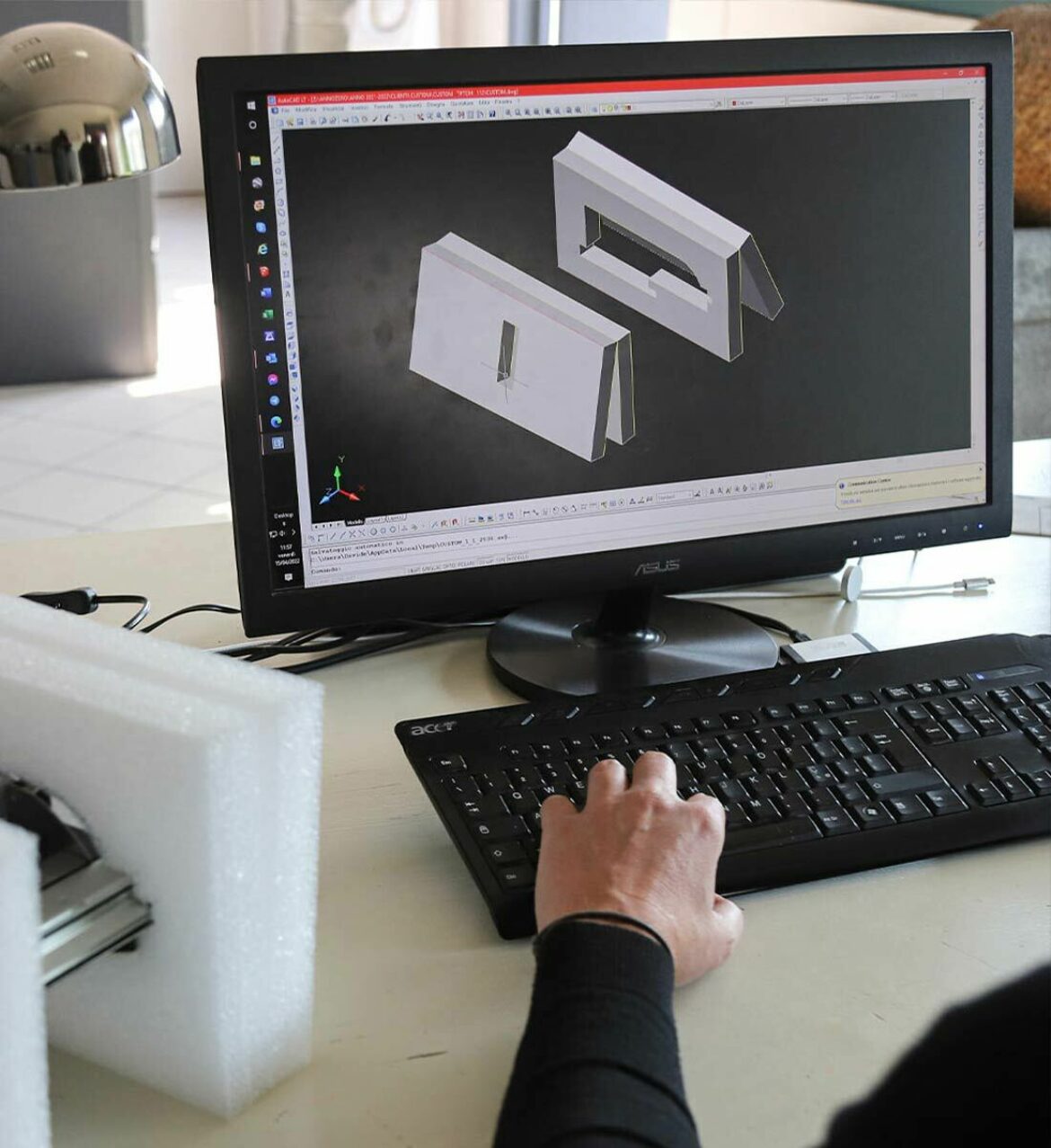 progettazione imballaggi personalizzati con software CAD